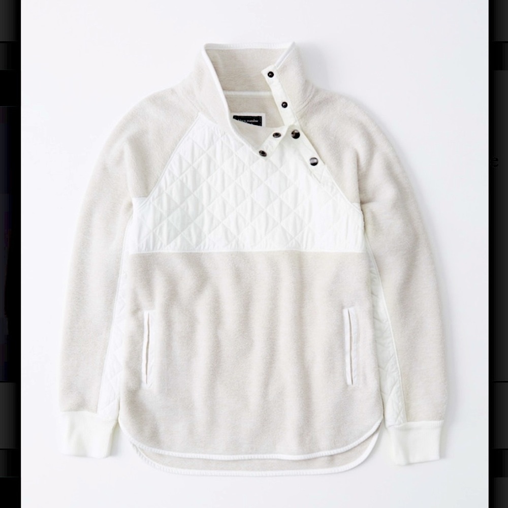 Abercrombie Asymmetrical Snap Fleece - NWT